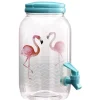Sale Distributeur de boisson transparent motif flamant rose 3,5 L Vaisselle Et Accessoires De Table
