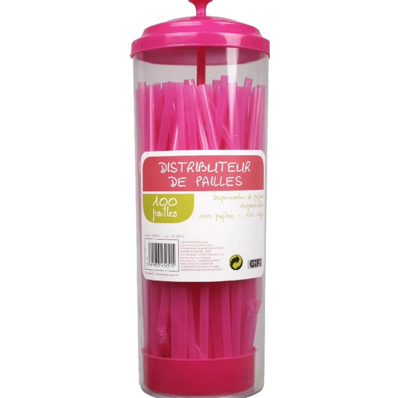 Clearance Distributeur de pailles roses Préparation Culinaire