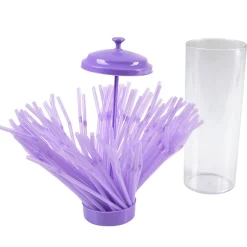 Outlet Distributeur de pailles violettes Préparation Culinaire