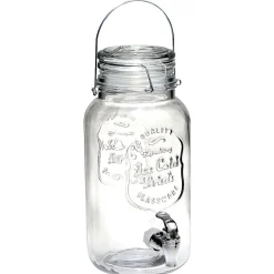 Outlet Distributeur forme bocal en verre transparent cont. 3,8 L Vaisselle Et Accessoires De Table