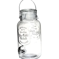 Outlet Distributeur forme bocal en verre transparent cont. 3,8 L Vaisselle Et Accessoires De Table