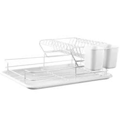 Outlet Egouttoir à vaisselle blanc 2 niveaux Rangement De Cuisine