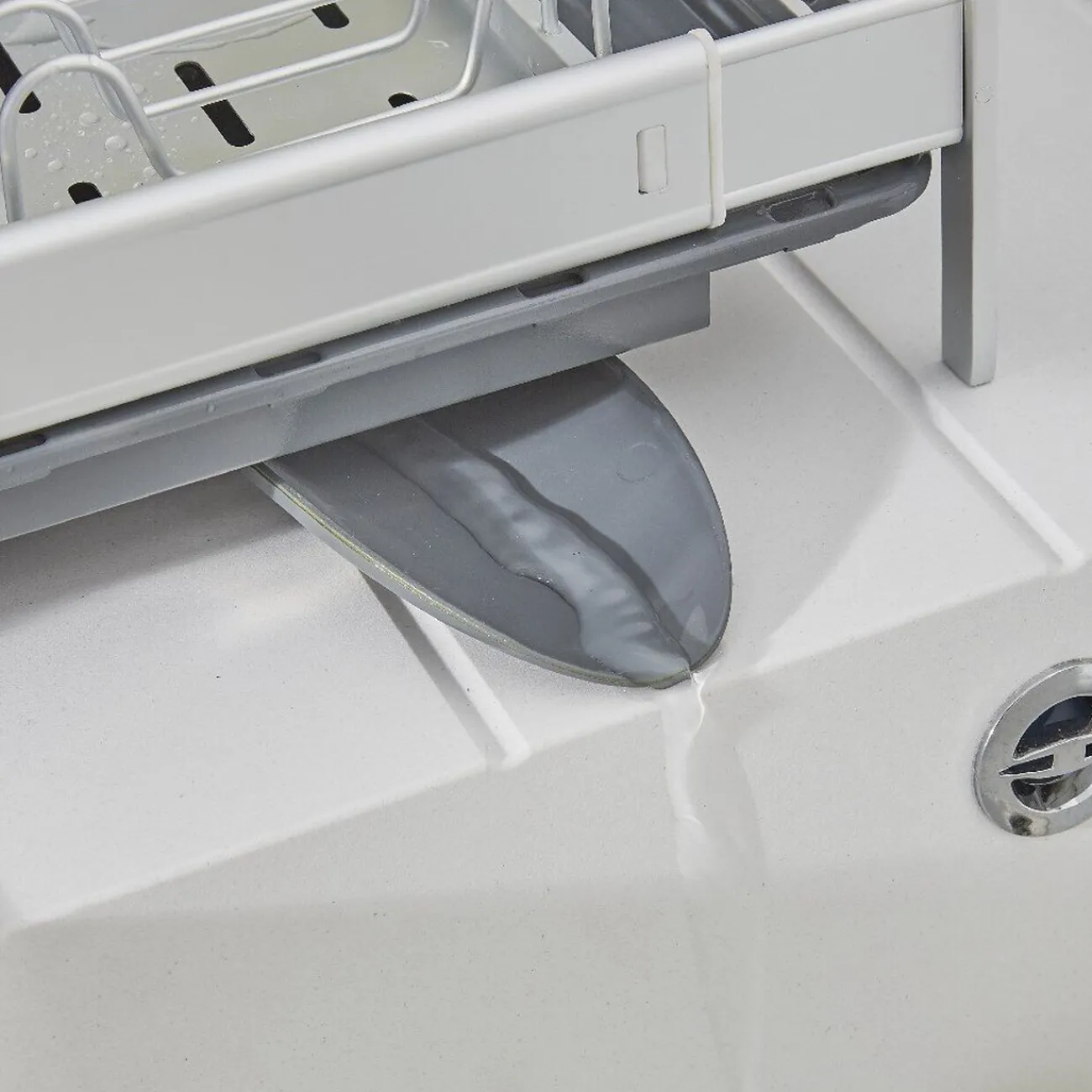 Online Egouttoir à vaisselle extensible gris et blanc Rangement De Cuisine