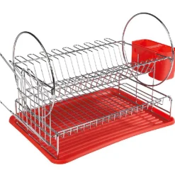 Sale Egouttoir à vaisselle rouge Rangement De Cuisine