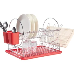 Sale Egouttoir à vaisselle rouge Rangement De Cuisine