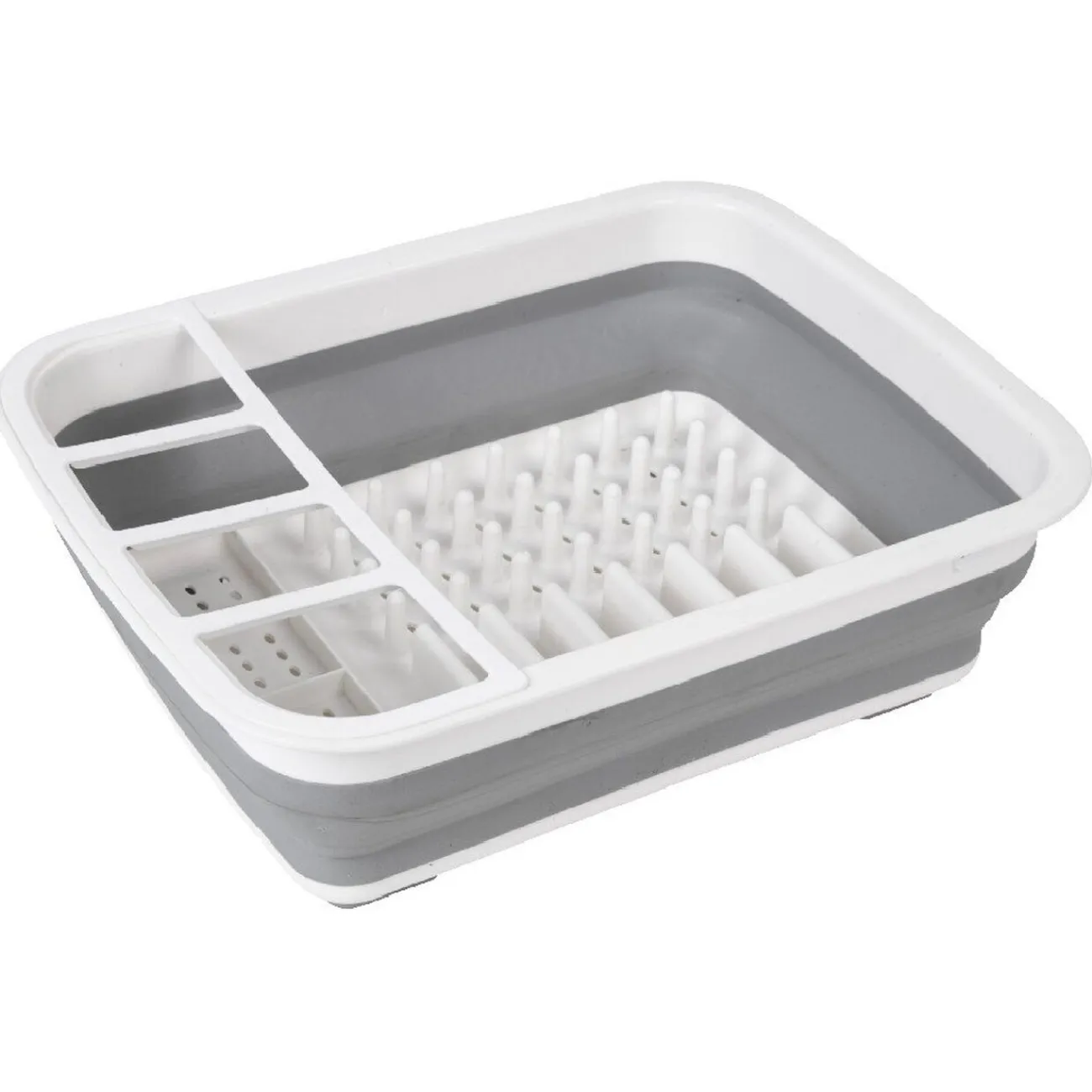 Hot Egouttoir à vaisselle rétractable blanc gris Rangement De Cuisine