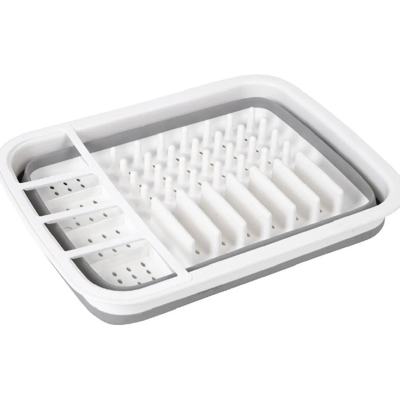 Hot Egouttoir à vaisselle rétractable blanc gris Rangement De Cuisine