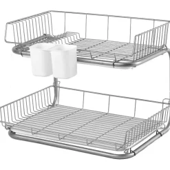 Discount Egouttoir à vaisselle XL 2 niveaux Rangement De Cuisine