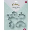 Emporte pièce forme Licorne Arc en ciel Couronne x4 Cuisson