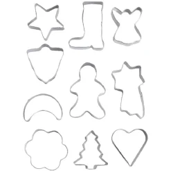Sale Emporte-pièces inox forme Noël x10 Cuisson