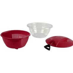 Online Essoreuse à salade 4 en 1 transparente et rouge Préparation Culinaire