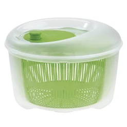 Clearance Essoreuse à salade plastique transparent et vert Ø24xH16cm Préparation Culinaire