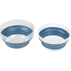 Online Essoreuse à salade rétractable 3,5 L bleu et blanc Préparation Culinaire