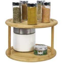 Online Etagère de cuisine ronde rotative 2 niveaux Rangement De Cuisine