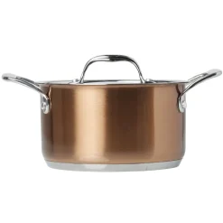 Clearance Faitout acier doré avec couvercle en inox Cuisson