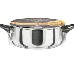 Outlet Faitout anti adhésif inox couvercle en verre Cuisson