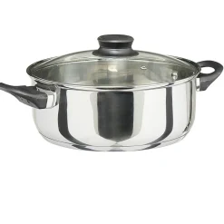 Outlet Faitout anti adhésif inox couvercle en verre Cuisson