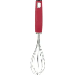 Fouet de cuisine en inox manche en polypropylène rouge Préparation Culinaire