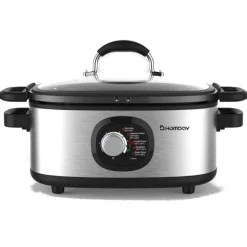 Hot Friteuse multicuiseur Homday 6en1 inox grise et noir Petit Électroménager