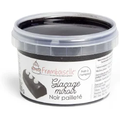 Discount Glaçage miroir noir pailleté 300g Préparation Culinaire