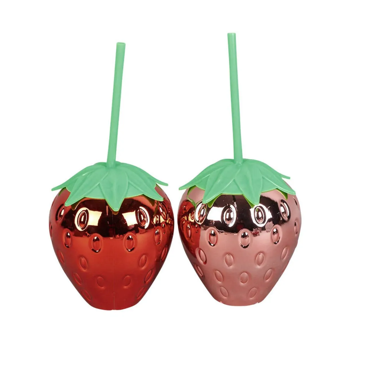 Sale Gobelet avec paille design fraise Vaisselle Et Accessoires De Table