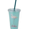 Sale Gobelet plastique et paille Aloha Vaisselle Et Accessoires De Table