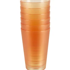 Outlet Gobelet plastique orange transparent x6 Vaisselle Et Accessoires De Table