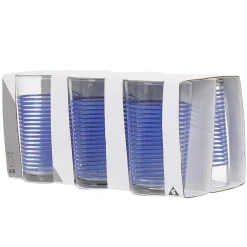 Outlet Gobelet verre rayé multicolore assorti x6 Vaisselle Et Accessoires De Table