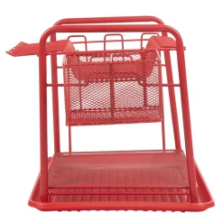 New Égouttoir à vaisselle métallique rouge Rangement De Cuisine