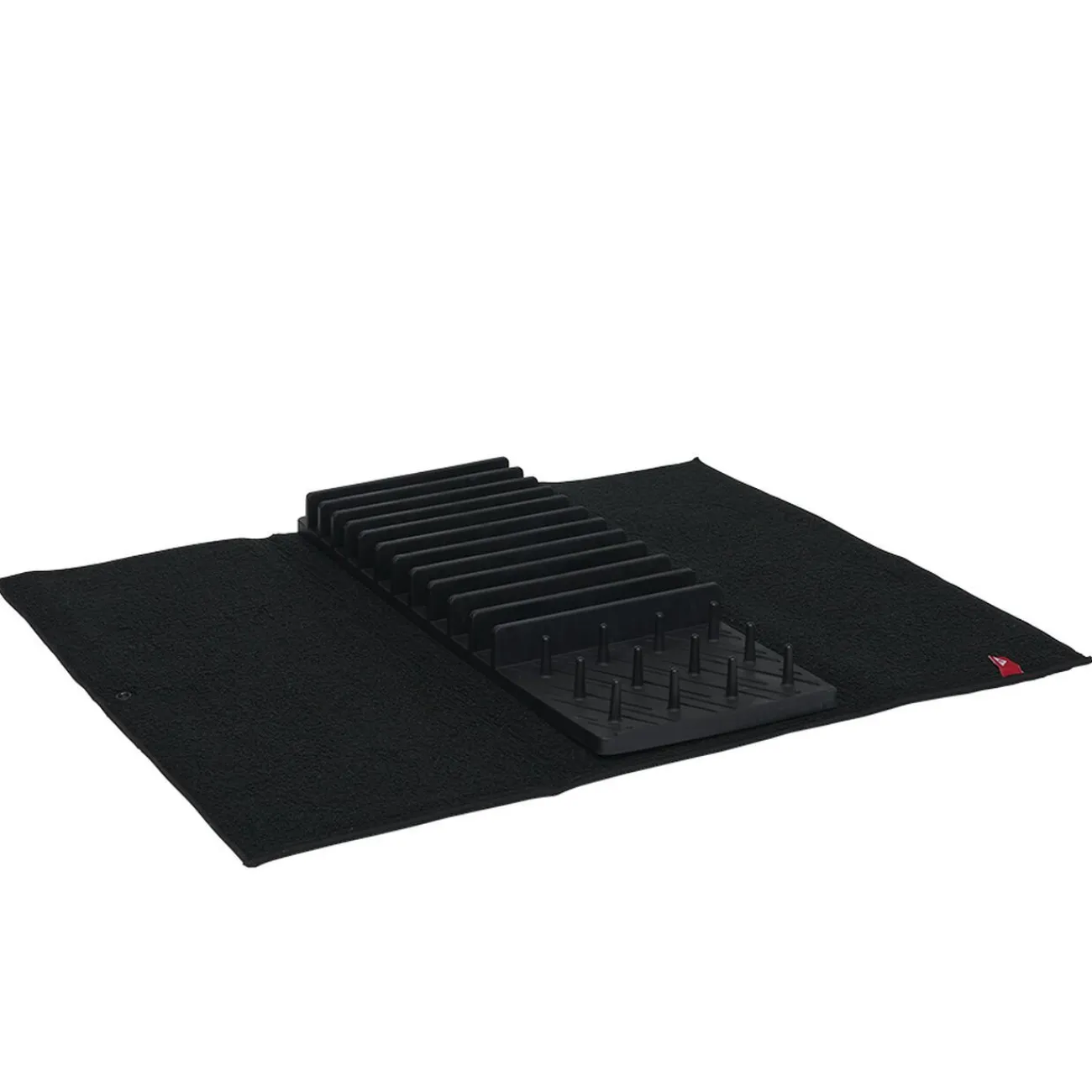 Sale Égouttoir avec tapis pliable noir 11 rangées 12 picots Rangement De Cuisine