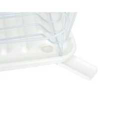 Outlet Égouttoir blanc avec bac de récupération et gouttière d'écoulement Rangement De Cuisine