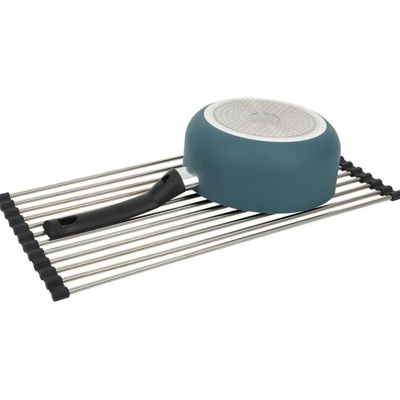 Égouttoir en inox et silicone - L.46xl.24cm Rangement De Cuisine