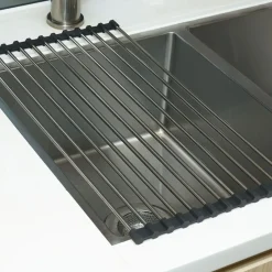 Égouttoir en inox et silicone - L.46xl.24cm Rangement De Cuisine