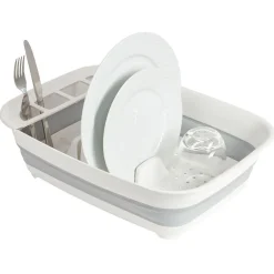 New Égouttoir rétractable plastique blanc 45x32,5xH5,5/12cm Rangement De Cuisine