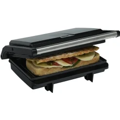 Discount Grill panini anti-adhésif 850W - 26x22xH9cm Petit Électroménager