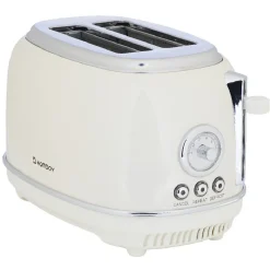 Hot Grille pain Homday retro blanc crème Petit Électroménager