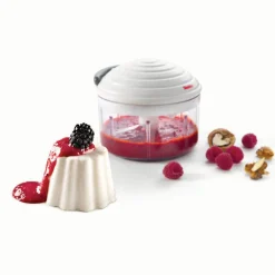 Clearance Hachoir manuel multiusage transparent couvercle blanc 500 ml Petit Électroménager