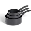 Online Lot de 3 casseroles tous feux sauf induction aluminium noir Ø14/16/20cm Cuisson