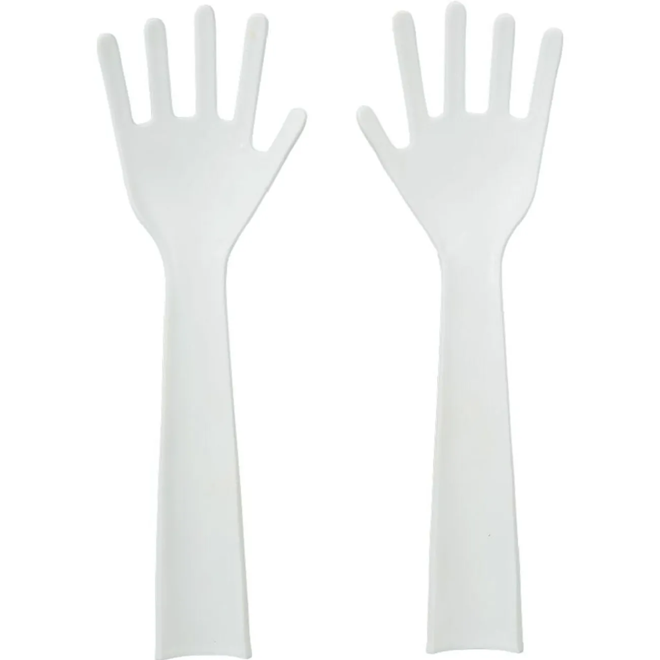 Hot Lot de 2 couverts à salade forme main plastique blanc Préparation Culinaire