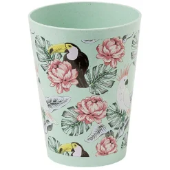 Best Lot de 4 gobelets décor oiseau et feuille 60 cl Vaisselle Et Accessoires De Table