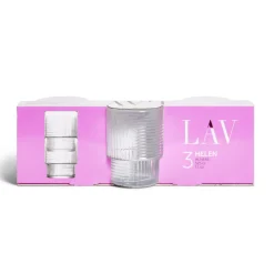 Outlet Lot de 3 gobelets en verre empilables 32,5cl Vaisselle Et Accessoires De Table