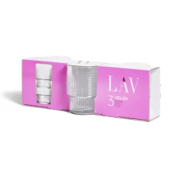 Outlet Lot de 3 gobelets en verre empilables 32,5cl Vaisselle Et Accessoires De Table