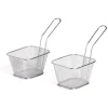 Hot Lot de 2 paniers à frites inox argenté 19,5x17,5x8,5cm Petit Électroménager