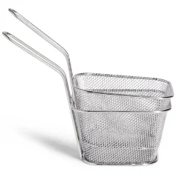 Hot Lot de 2 paniers à frites inox argenté 19,5x17,5x8,5cm Petit Électroménager