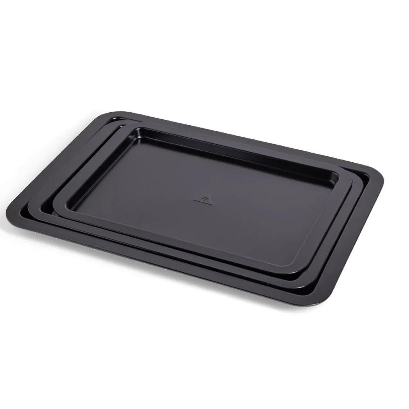 Clearance Lot de 3 plaques à four métal noir 38/43/48x29cm Cuisson