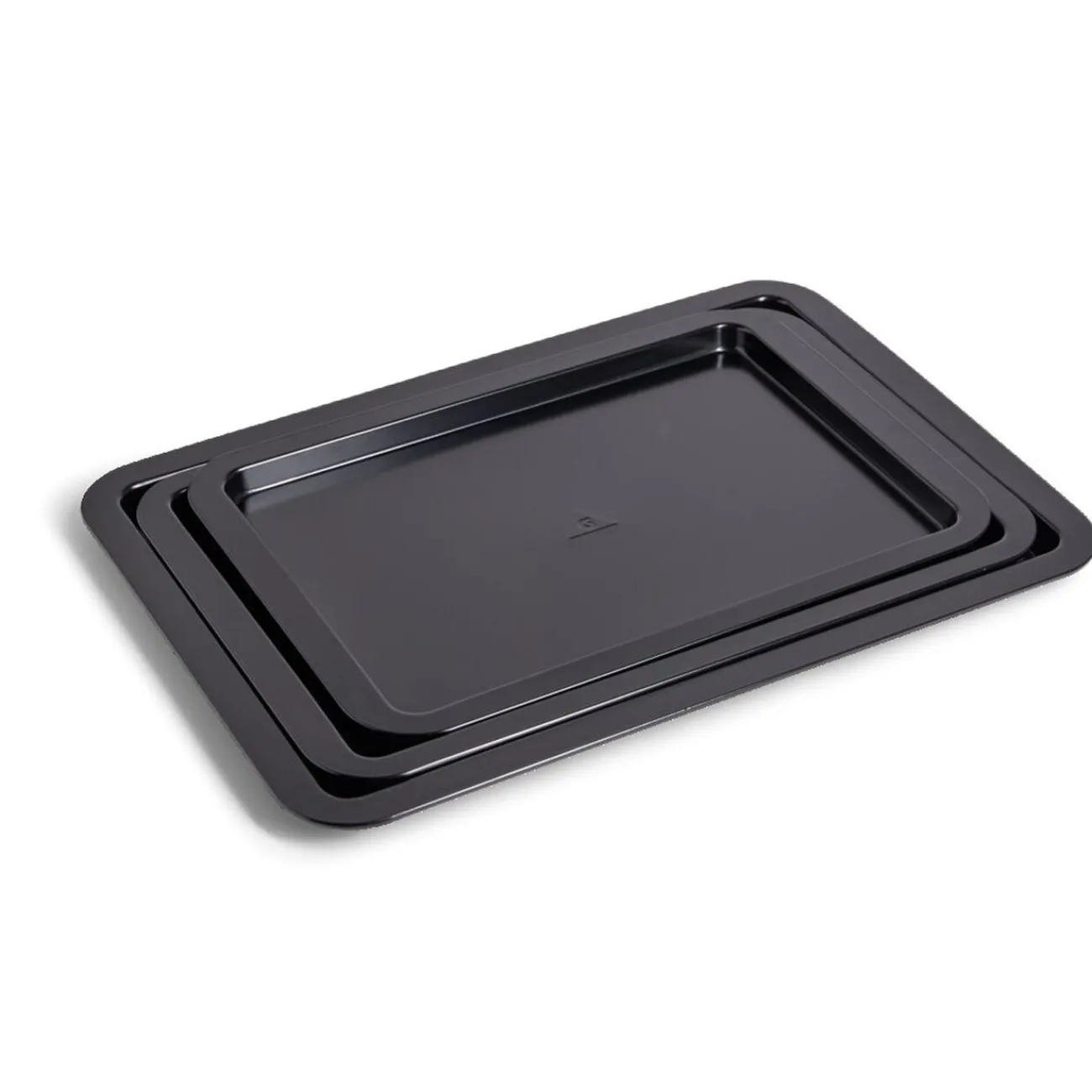 Clearance Lot de 3 plaques à four métal noir 38/43/48x29cm Cuisson