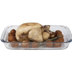 Best Lot de 3 plats à four empilables en verre Cuisson