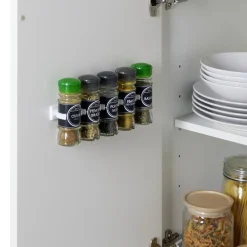 Sale Lot de 2 porte-épices adhésifs support de rangement pour bocal Vaisselle Et Accessoires De Table