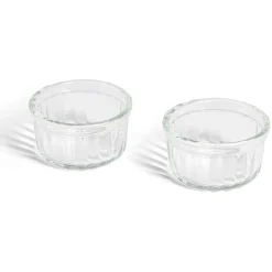 Best Lot de 2 ramequins en verre transparent Ø8,5xH4,5cm Cuisson