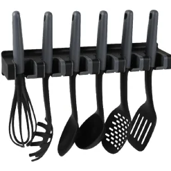 Online Lot de 6 ustensiles avec support noir gris Préparation Culinaire